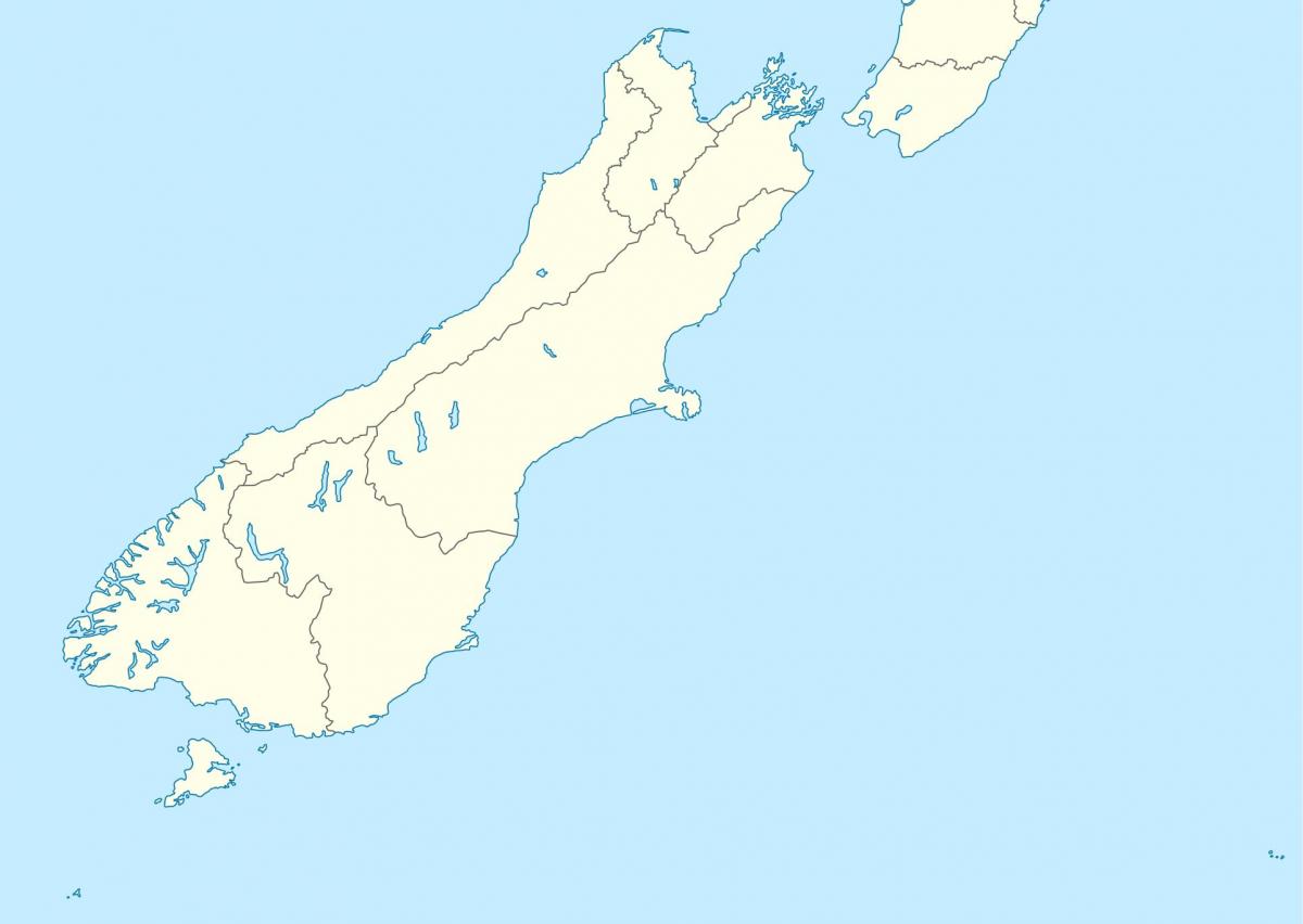 Mapa na południe od Nowej Zelandii