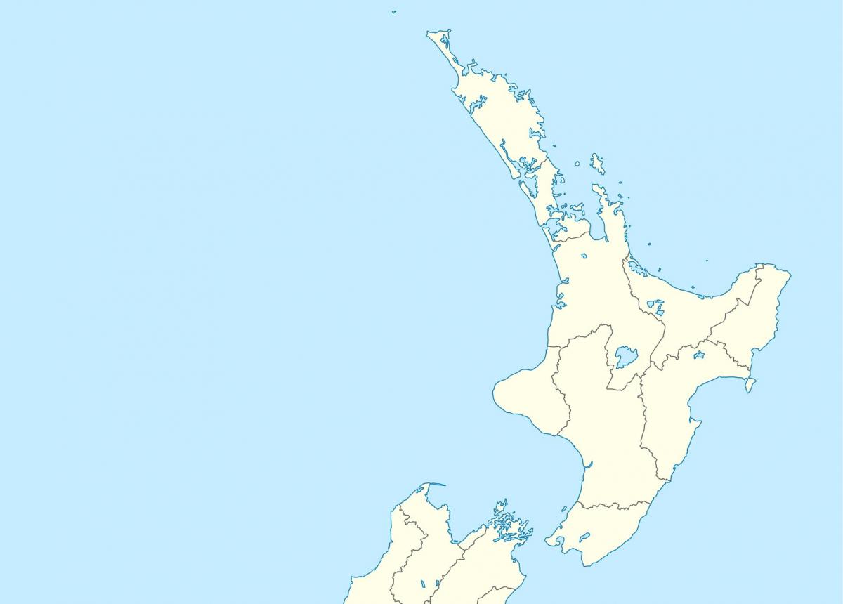 Mapa na północ od Nowej Zelandii