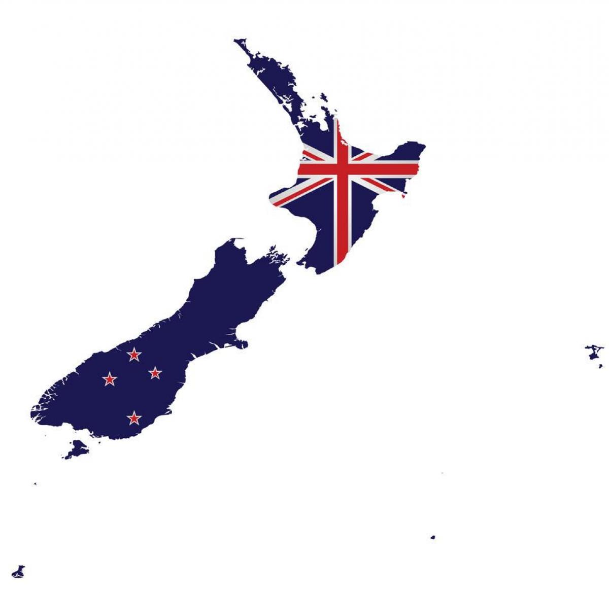 Mapa flagi Nowej Zelandii